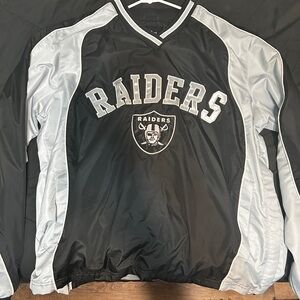Raiders Black and Gray Pullover Jacket